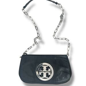 TORY BIRCH Reva Flap Convertible Clutch Crossbody Bag Square Chain Strap
